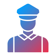 Vector Design Taxi Driver Icon Style