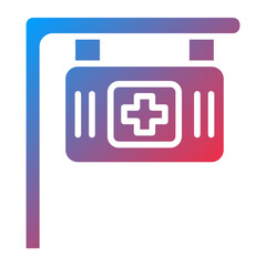 Vector Design Hospital Sign Icon Style