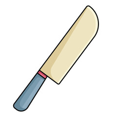 Knife utensil icon over white background. colorful design vector for kitchen food and beverages concepts illustration