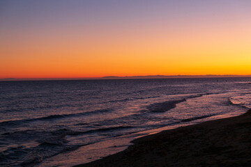 Obraz premium The sea coast with its architecture, beaches and mood in the Night, Mijas Andalusia, Spain