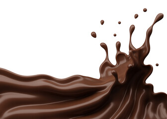 PSD Chocolate Splash 3D Rendering