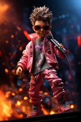 pop star singer 3d character 