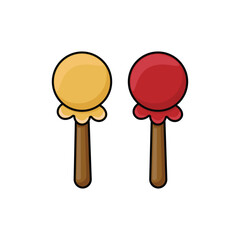 Cartoon Circus Drumsticks vector illustration for entertainment and funny concept design