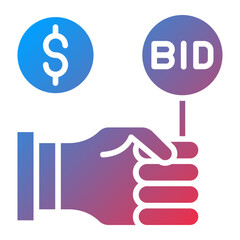 Vector Design Advance Bid Icon Style