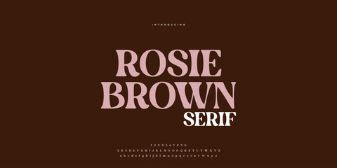 Elegant luxury abstract wedding fashion logo font alphabet. Minimal classic urban fonts for logo, brand etc. Typography typeface uppercase lowercase and number. vector illustration