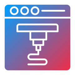 Vector Design Bioprinting Icon Style
