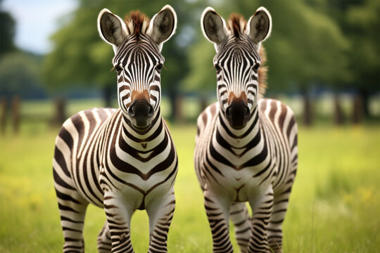 a pair of cute zebras