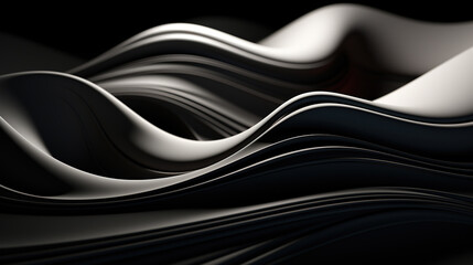 Digital Abstract Black Color Acrylic Paint Liquid Wavy Pattern Background