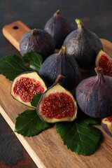 Figs, concept of tasty and juicy fruit