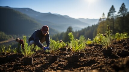 Green Renaissance: Volunteers Contribute to Forest Recovery After Fire, Generative AI
