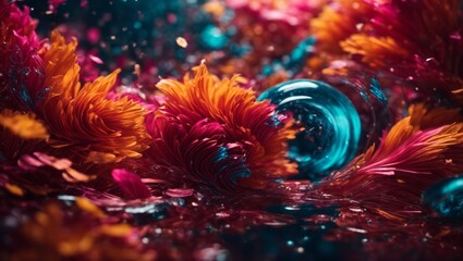 abstrakter farbiger Hintergrund, Farbexplosion, gen ai