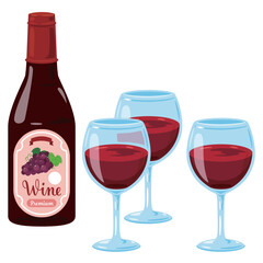 赤ワインとワイングラス