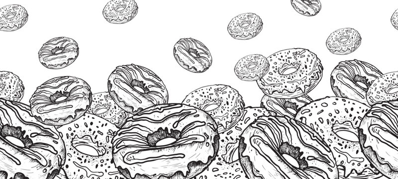 art, background, bakery, breakfast, cafe, cake, candy, chocolate, collection, cooking, cream, croissant, cupcake, decoration, delicious, design, dessert, donut, doodle, doughnut, drawing, drawn, engra