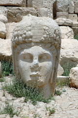 Giant God heads on Mount Nemrut. Anatloia, Turkey