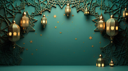  realistic image of poster background for islamic design - obrazy, fototapety, plakaty