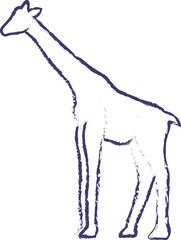 Giraffe hand drawn vector illustration
