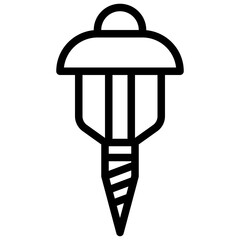 landscape lighting filled outline icon,linear,outline,graphic,illustration