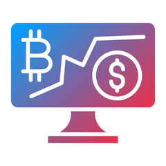 Cryptocurrency Investment Icon Style