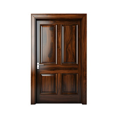 wood door isolated on transparent background