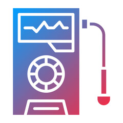 Radiation Detector Icon Style