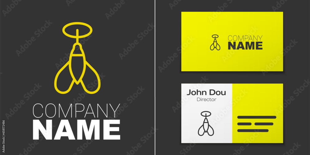 Poster logotype line dart arrow icon isolated on grey background. logo design template element. vector
