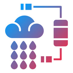 Smart Water Sensor Icon Style