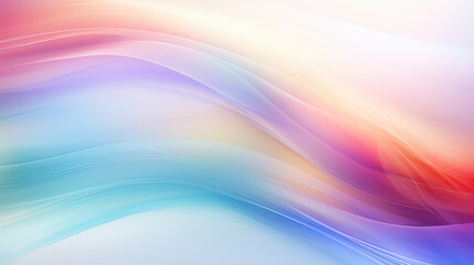 Wispy Smooth Wave Pastel Colored Abstract Background, Generative AI