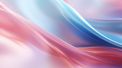 Obraz premium Pastel Wispy Smooth Liquid Wave Abstract Background, Generative AI
