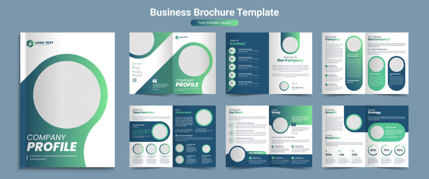 Corporate business profile brochure layout template design