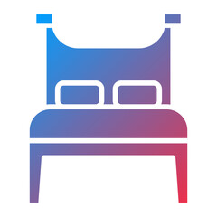 Double Bed Room Icon Style