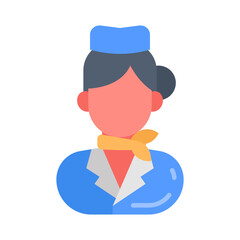 Air Hostess icon in vector. Illustration