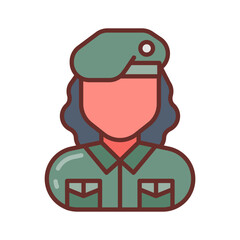 Soldier icon in vector. Illustration