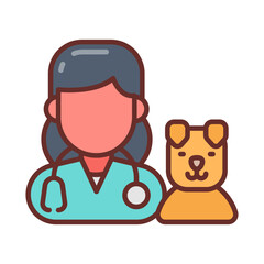 Veterinarian icon in vector. Illustration