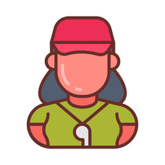 Coach icon in vector. Illustration