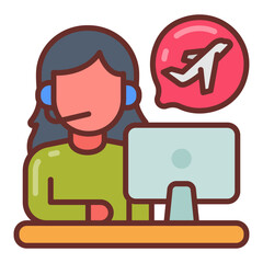 Travel Agent icon in vector. Illustration