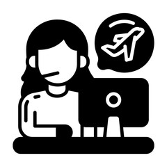 Travel Agent icon in vector. Illustration