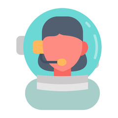 Astronaut icon in vector. Illustration