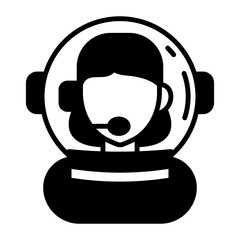 Astronaut icon in vector. Illustration