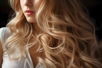 Poster close up of woman's shiny luxury beautiful healthy hair © Наталья Добровольска