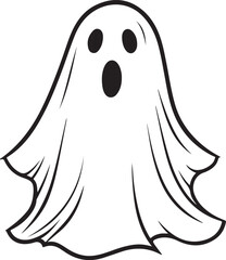 Childish spooky boo character for kids  cute funny happy ghost scary Magic spirit Isolated flat cartoon vector illustrations 