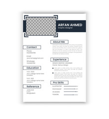 Light Beige Resume and CV Layout Set with Pale Cyan accents CV design with line icons vector
Black and White Minimal Resume Layout Kit