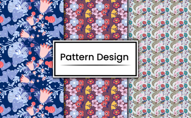 Floral seamless pattern with flowers and butterflies. Flowers meadow. Vector illustration in vintage style