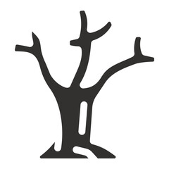 Dead Tree Vector Solid Icon, Dry Icons Collection, Dead Tree Silhouette.