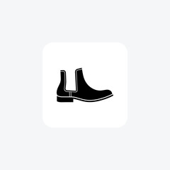 Green Chelsea Boots Shoes and footwear line Icon set isolated on white background line  vector illustration Pixel perfect

