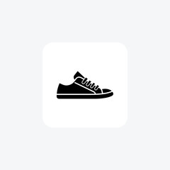Yellow Cap Toe Sneakers Shoes and footwear line Icon set isolated on white background line vector illustration Pixel perfect

