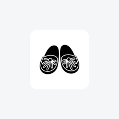 Black Moccasin Shoes and footwear line   Icon set isolated on white background line   vector illustration Pixel perfect

