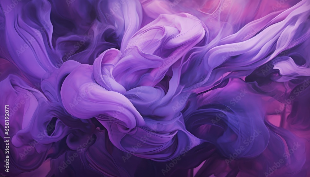 Poster purple swirling liquid background with abstract patterns and copy space