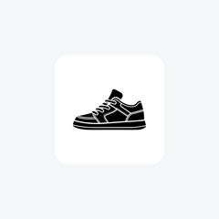 Blue Chunky Sneakers Shoes and footwear line Icon set isolated on white background line vector illustration Pixel perfect

