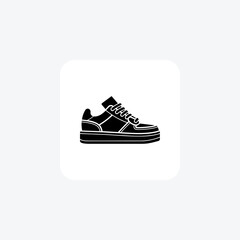 White sneaker  Shoes and footwear line  Icon set isolated on white background line  vector illustration Pixel perfect

