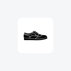 Wingtip Brogue Sneakers Shoes and footwear line Icon set isolated on white background  line vector illustration Pixel perfect

